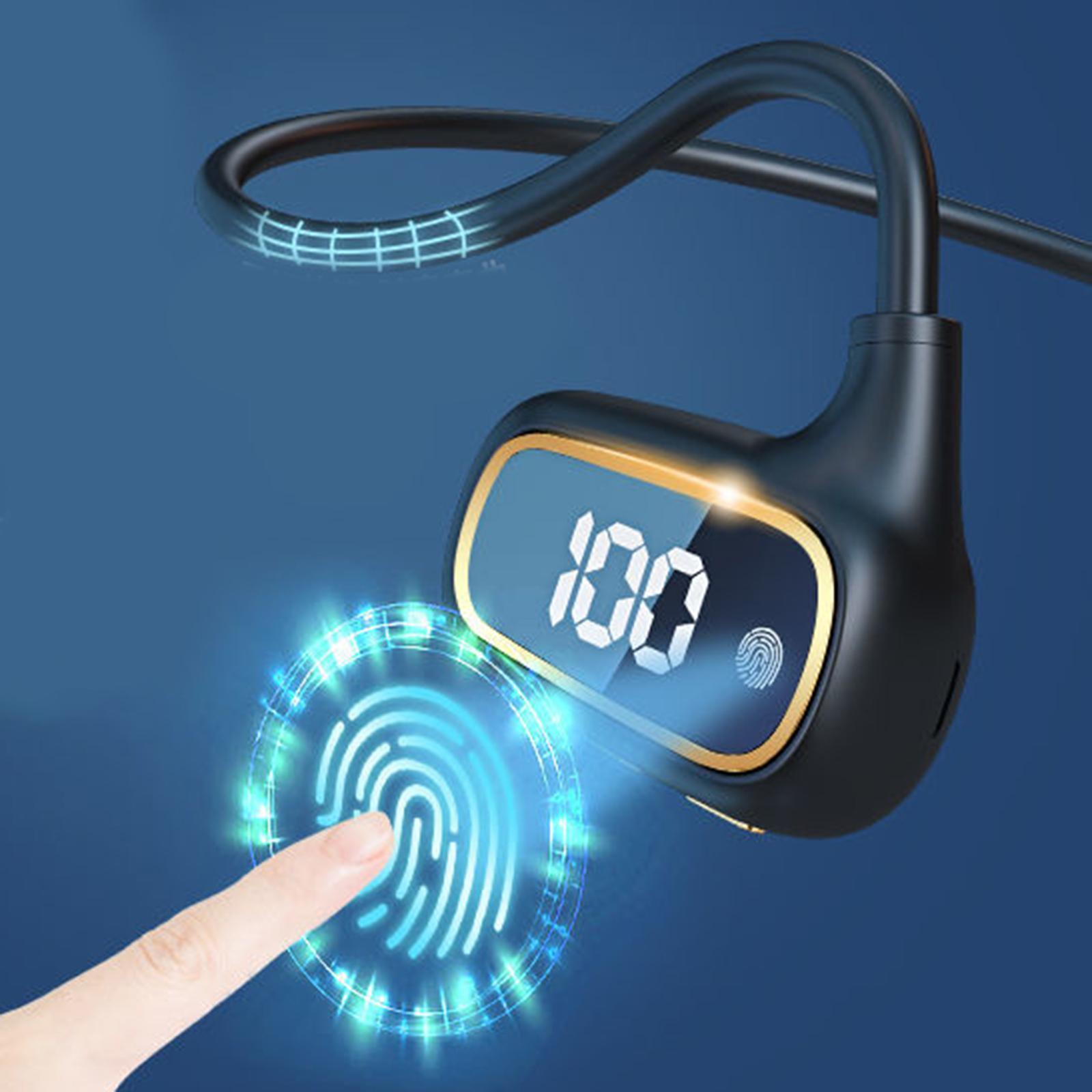Bone Conducting Fingerprint Touch Bluetooth5.3 Wireless Stereo Headphones
