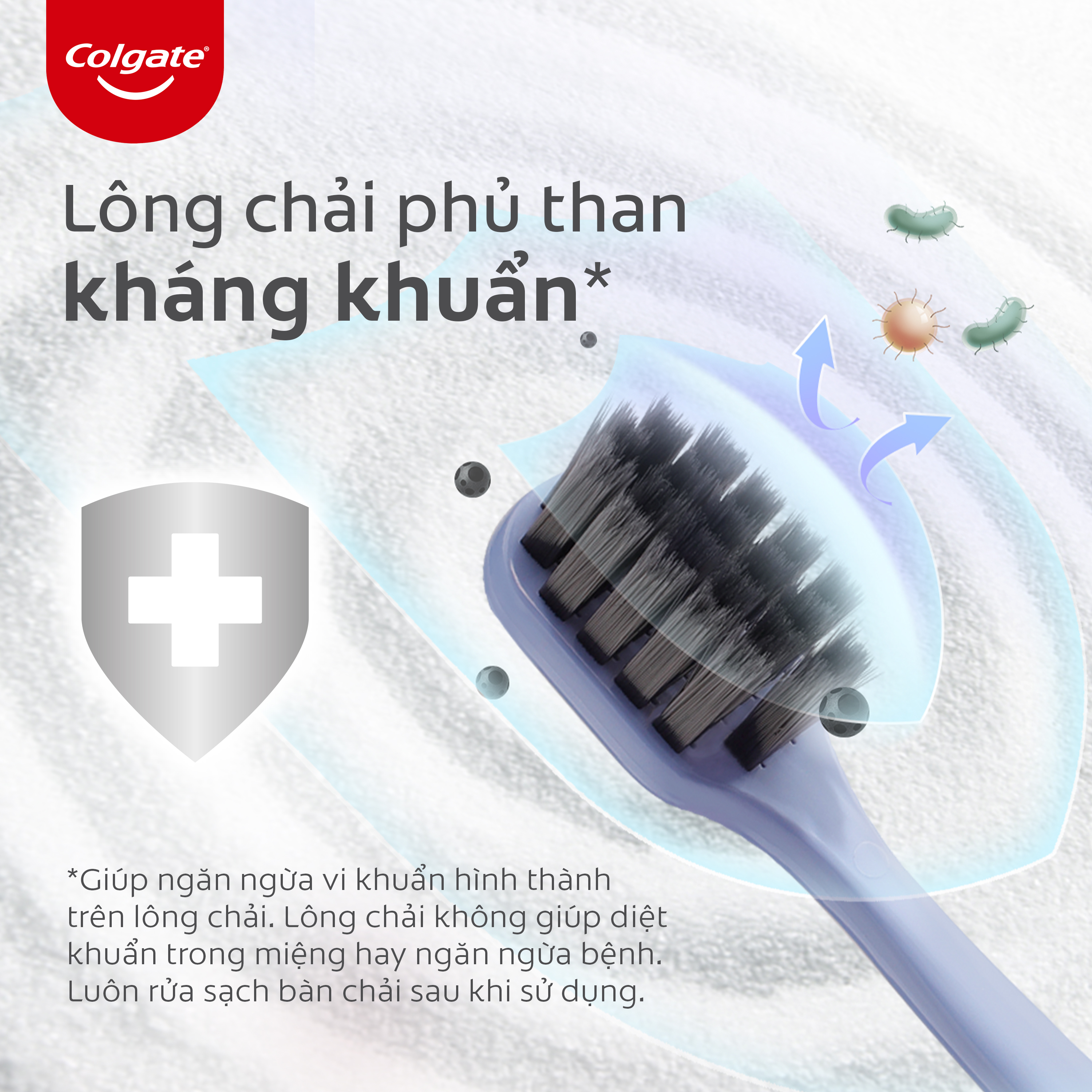 Bộ 6 bàn chải Colgate Gentle Comfort Charcoal đầu chải rộng, than hoạt tính kháng khuẩn