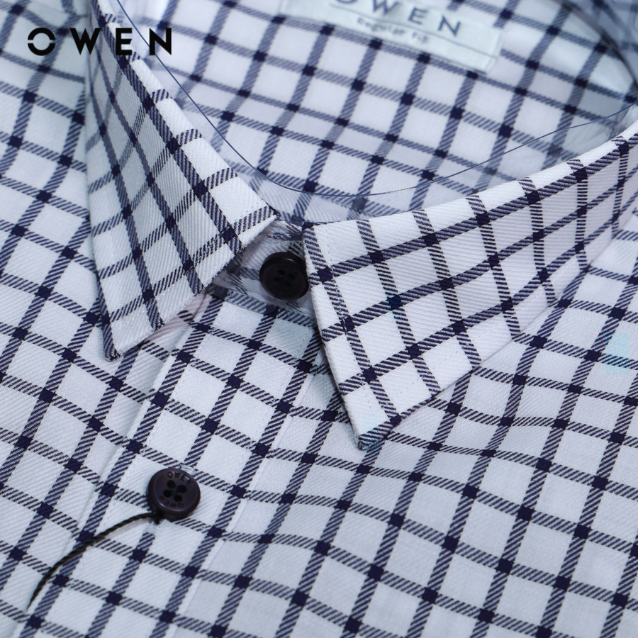 OWEN - Áo Sơ Mi nam Dài tay form Regular Fit chất liệu Bamboo Màu nhạt có túi  - AR22543DT