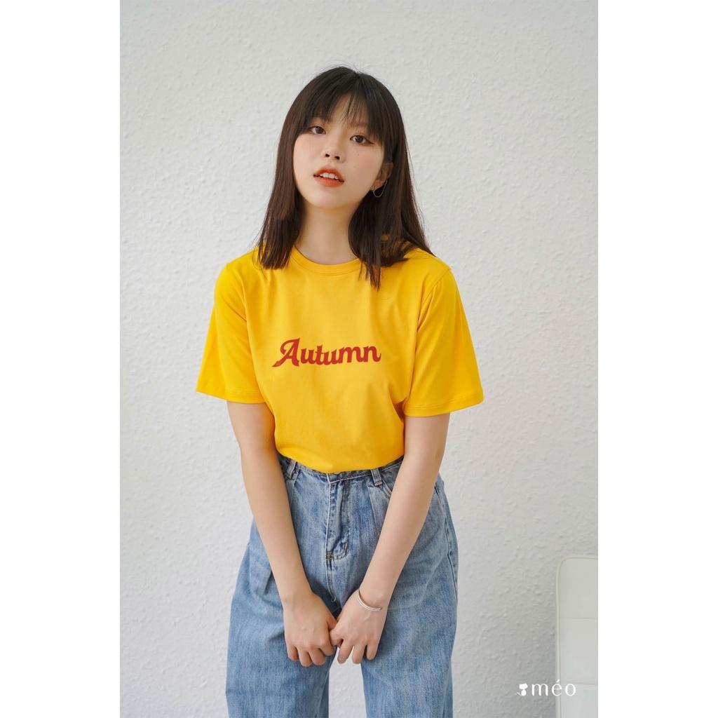 Áo thun tay lỡ Méo shop phông nữ cổ tròn cotton Season freesize form rộng