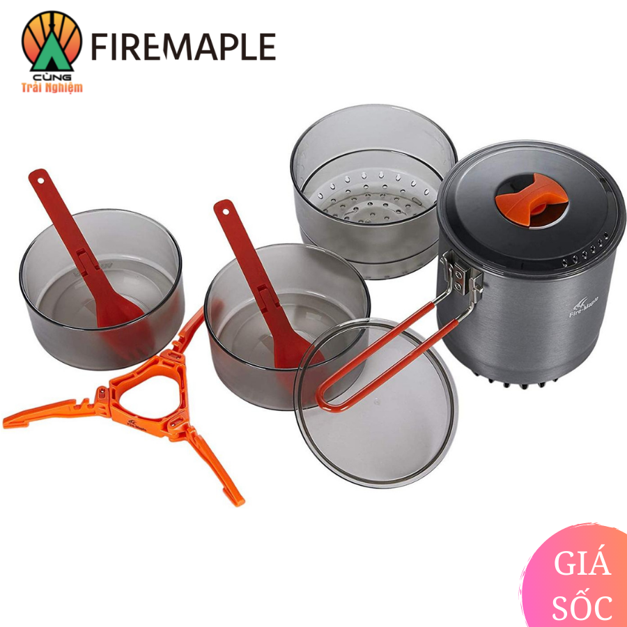 Bộ Nồi Đa Năng Dã Ngoại Chuyên Dụng Fire Maple FMS-STEAM Cho Hoạt Động Nấu Ăn Ngoài Trời ISLAND STEAM KIT