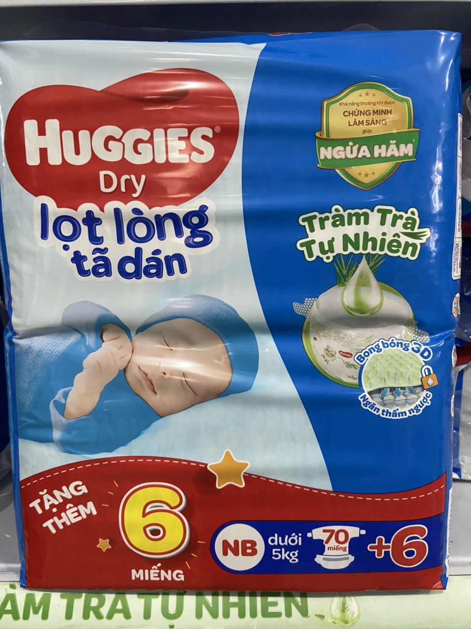 Tã Dán Sơ Sinh Huggies NB74 - Dưới 5kg (74 Miếng)