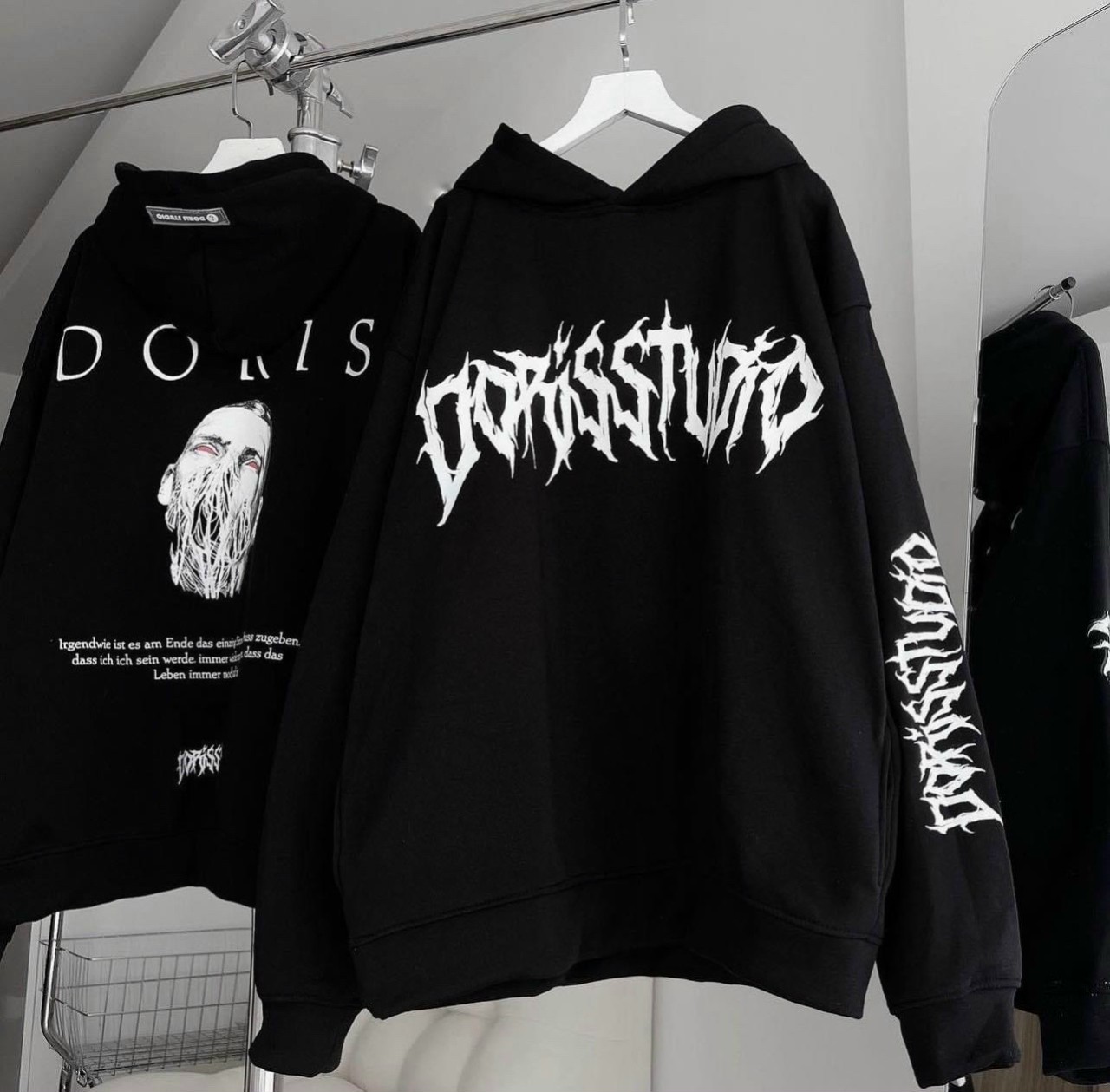 Áo Khoác Hoodie DORIS STUDIO DEVIL Form Rộng Unisex, HÌNH THẬT- Áo khoác hoodie nỉ siêu rẻ phù hợp nam nữ , Áo khoác hoodie from rộng, Áo khoác nỉ ngoại chống nắng có lớp trong