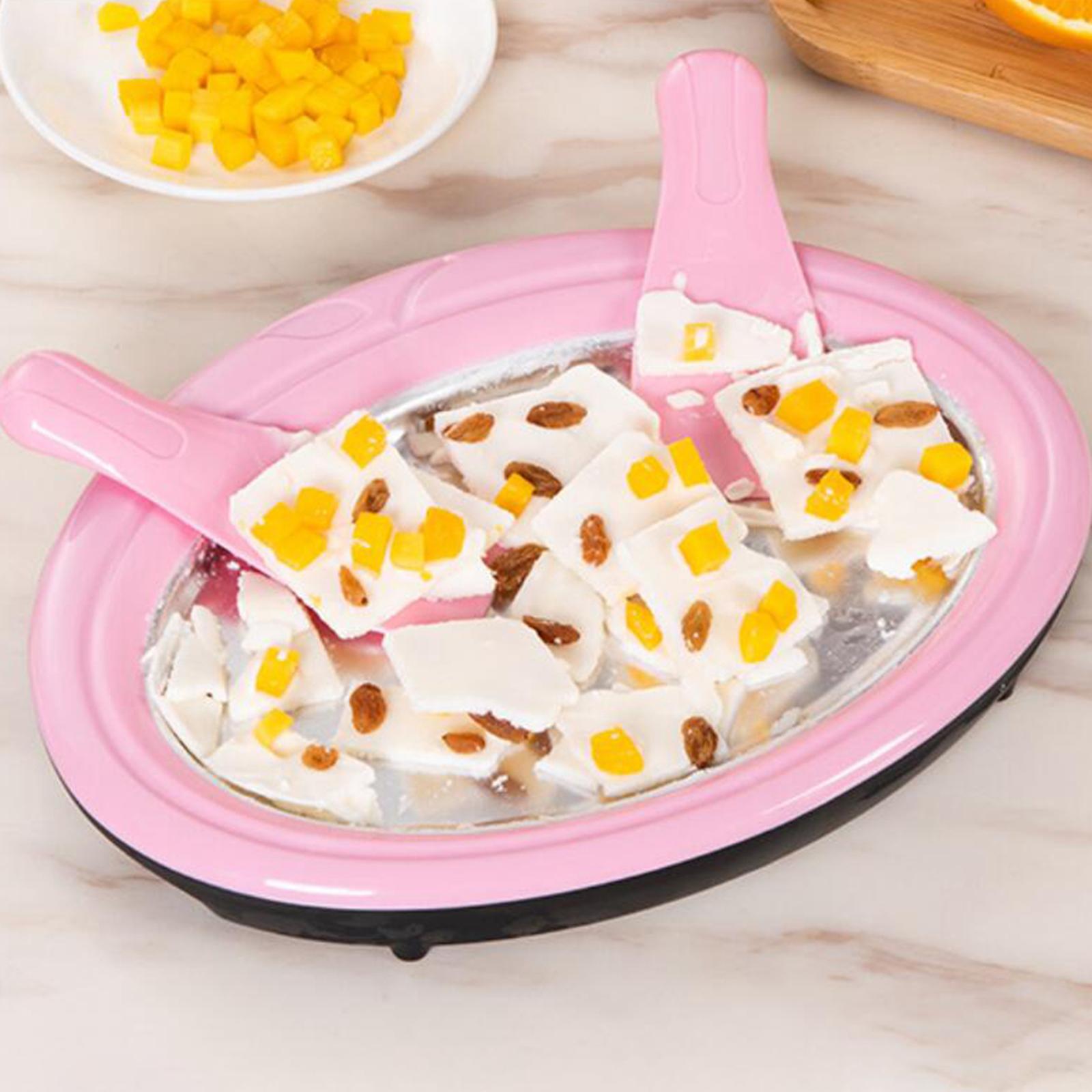 Rolled Ice Cream Maker with 2 Spatulas for Healthy Homemade Rolled Ice Cream
