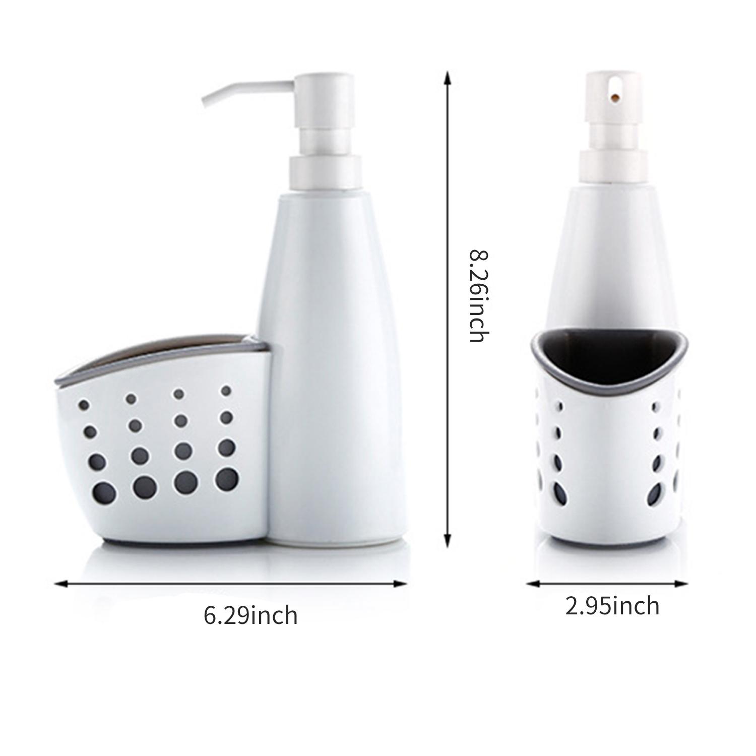 Bình đựng xà phòng 400ml có ngăn mút bông tắm được làm bằng PE, ABS kiểu dáng đặc biệt