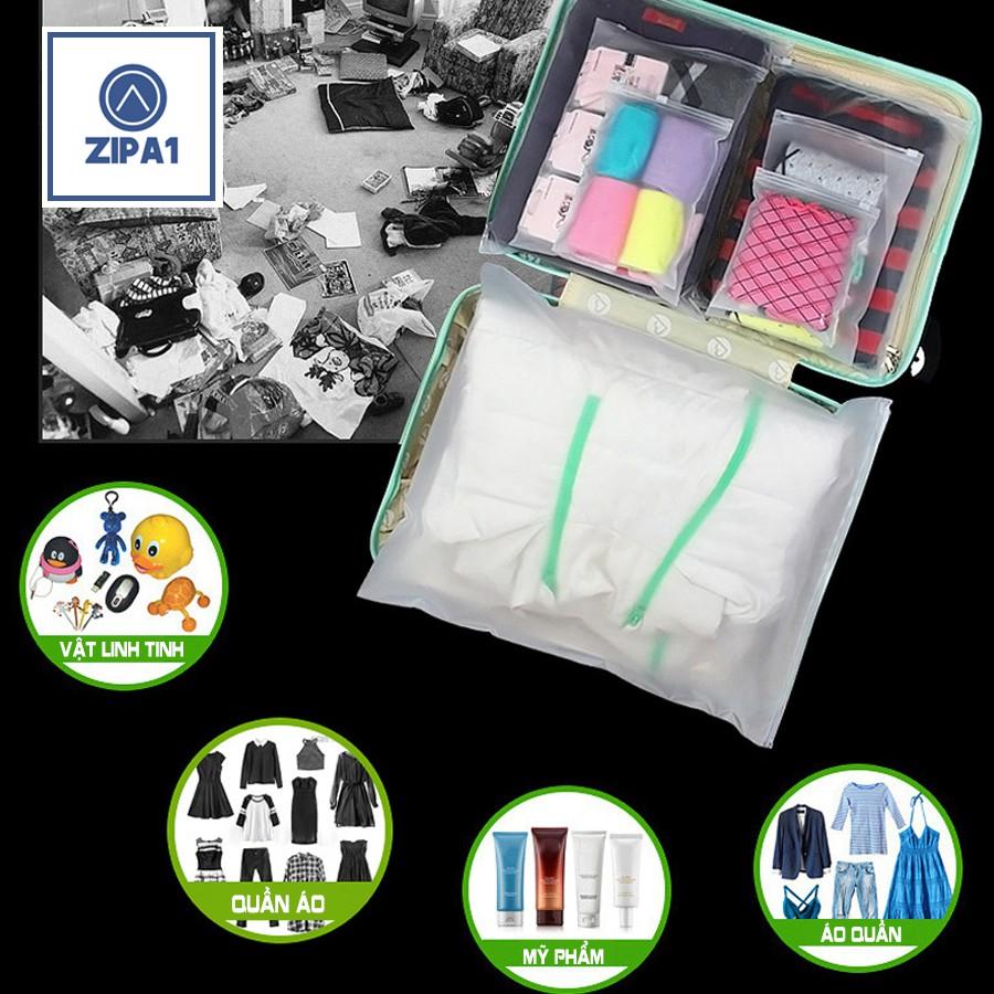 10 Túi zip lụa 2 MẶT NHÁM siêu đẹp, bền, siêu chống thấm, tiện lợi - Túi zipper A1005 - Zip A1