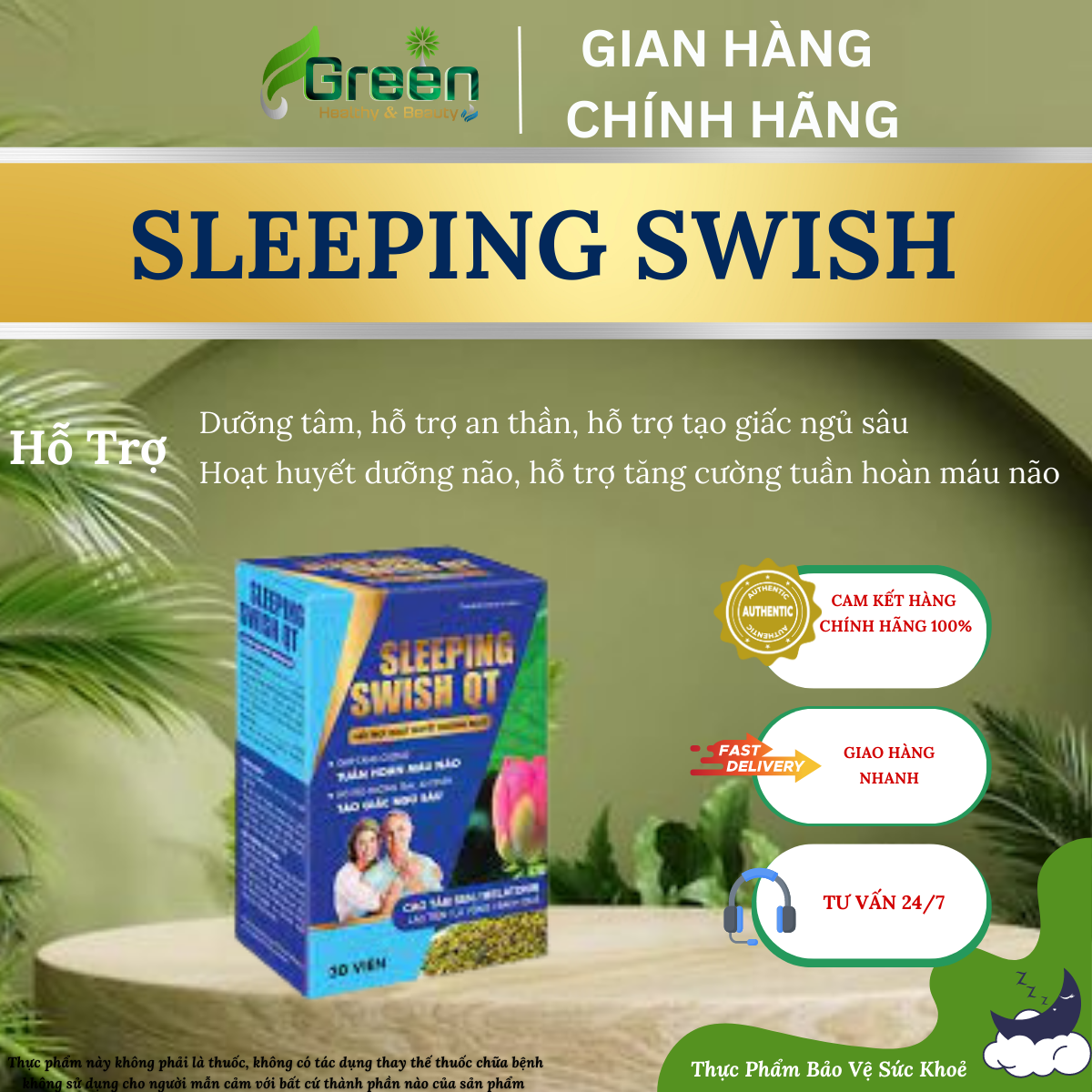 : SLEEPING SWISH - Hỗ trợ an thần, ngủ ngon