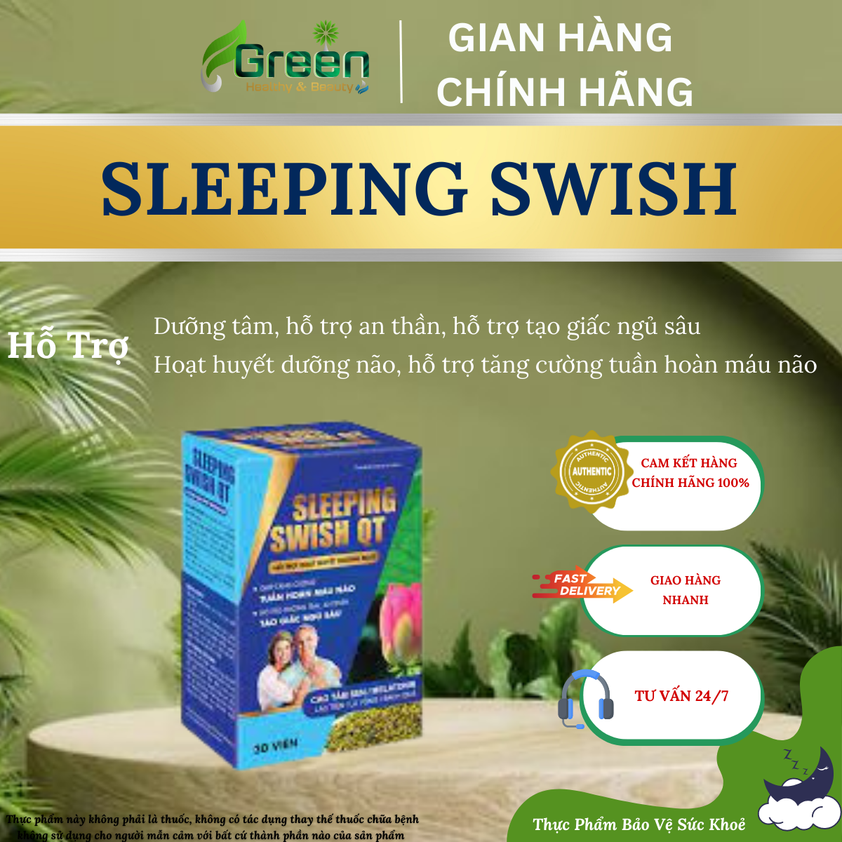 [TPBVSK]: SLEEPING SWISH - Hỗ trợ an thần, ngủ ngon