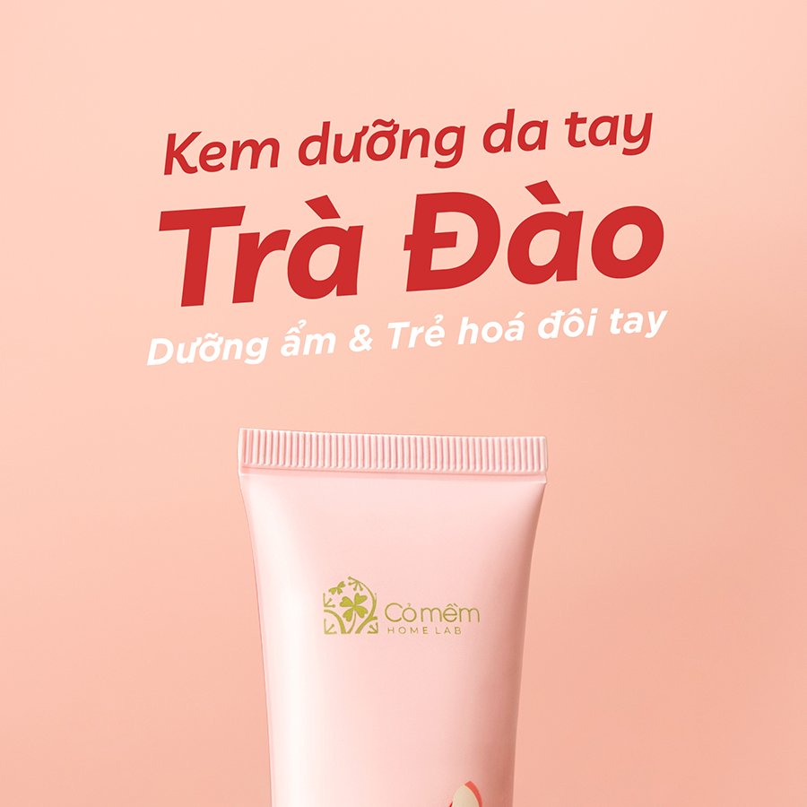 Kem Dưỡng Da Tay Và Móng Trà Đào Dưỡng Ẩm Mềm Mịn Hand Cream Cỏ Mềm 50g