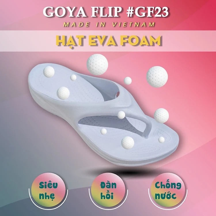 [HOT] Dép Thể thao chạy bộ Goya Flip GF23 - Màu Trắng