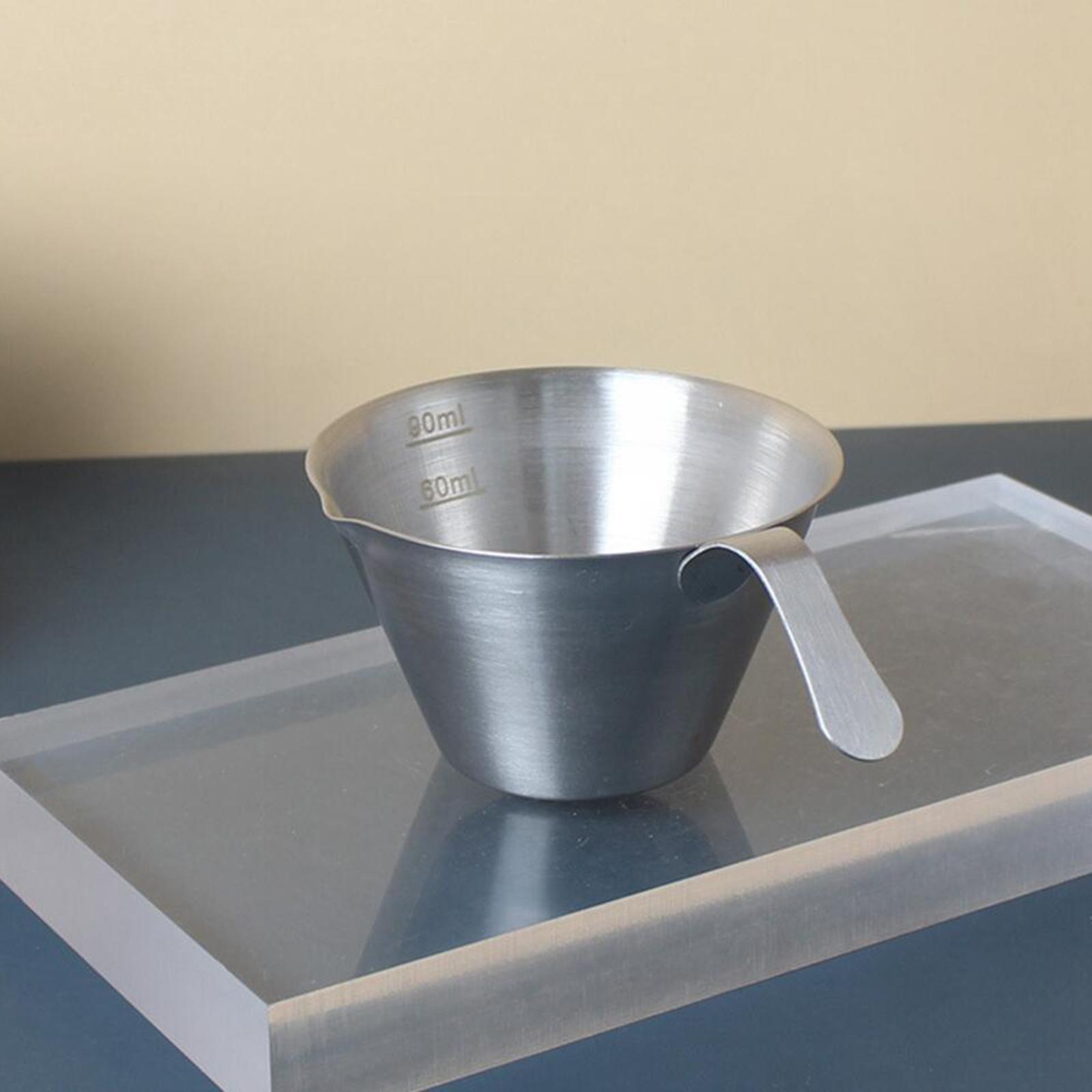 Stainless Steel Espresso Measuring Cup Coffee Mug Bar Drink Mugs for Kitchen