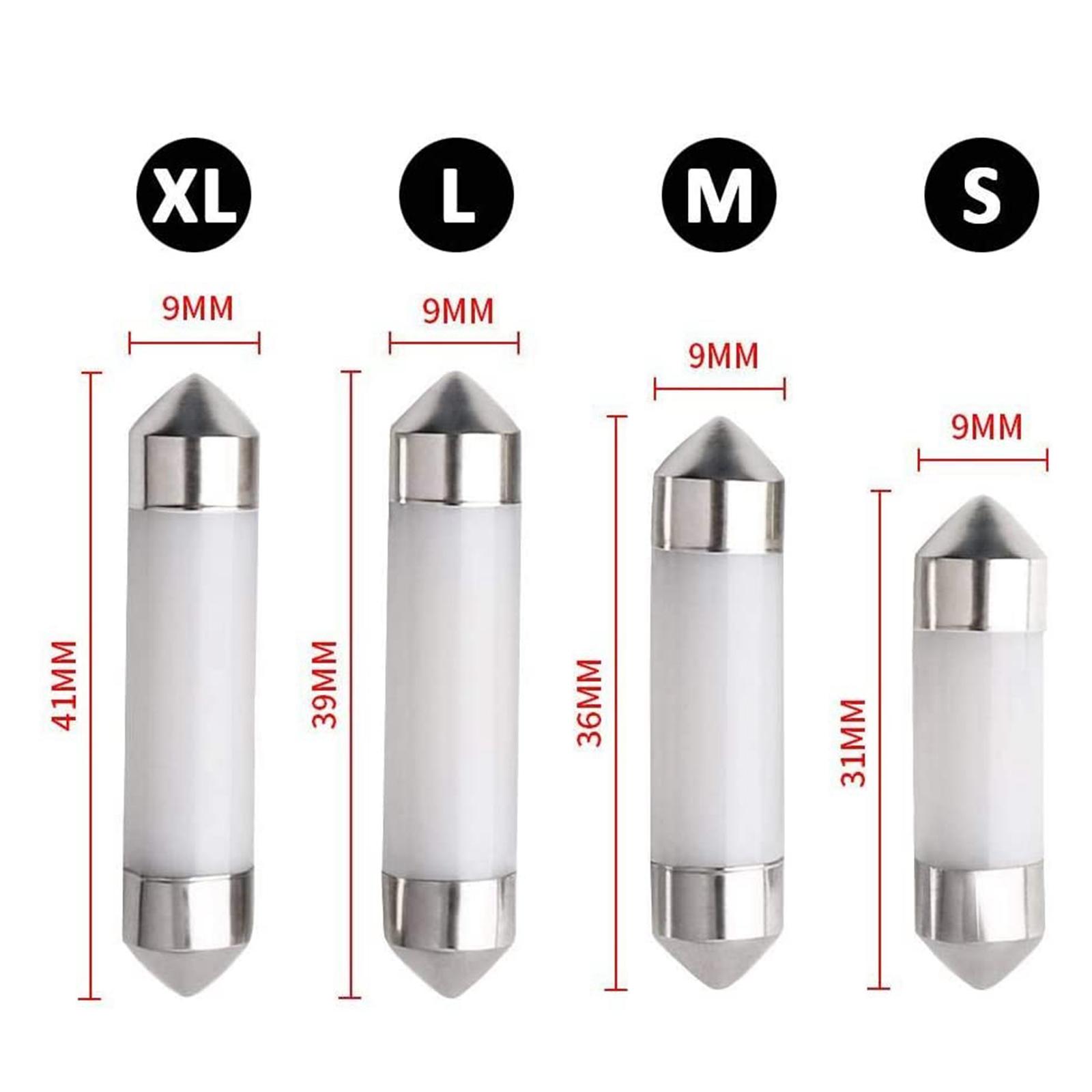 10x LED Car Interior Bulb 41/39/36/31mm Reading Light Bulb 12V White Light - Made of high reliable quality and durable material