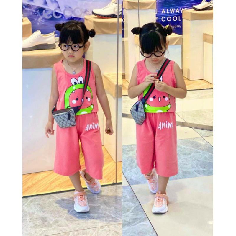 Bộ áo croptop quần lửng ống rộng siêu cưng - Đồ bộ trẻ em