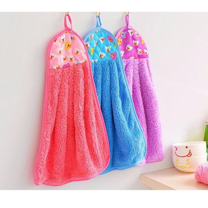 Khăn lau tay siêu mềm loại tốt 43cm việt nam tặng Móc Dán Tường Siêu Dính