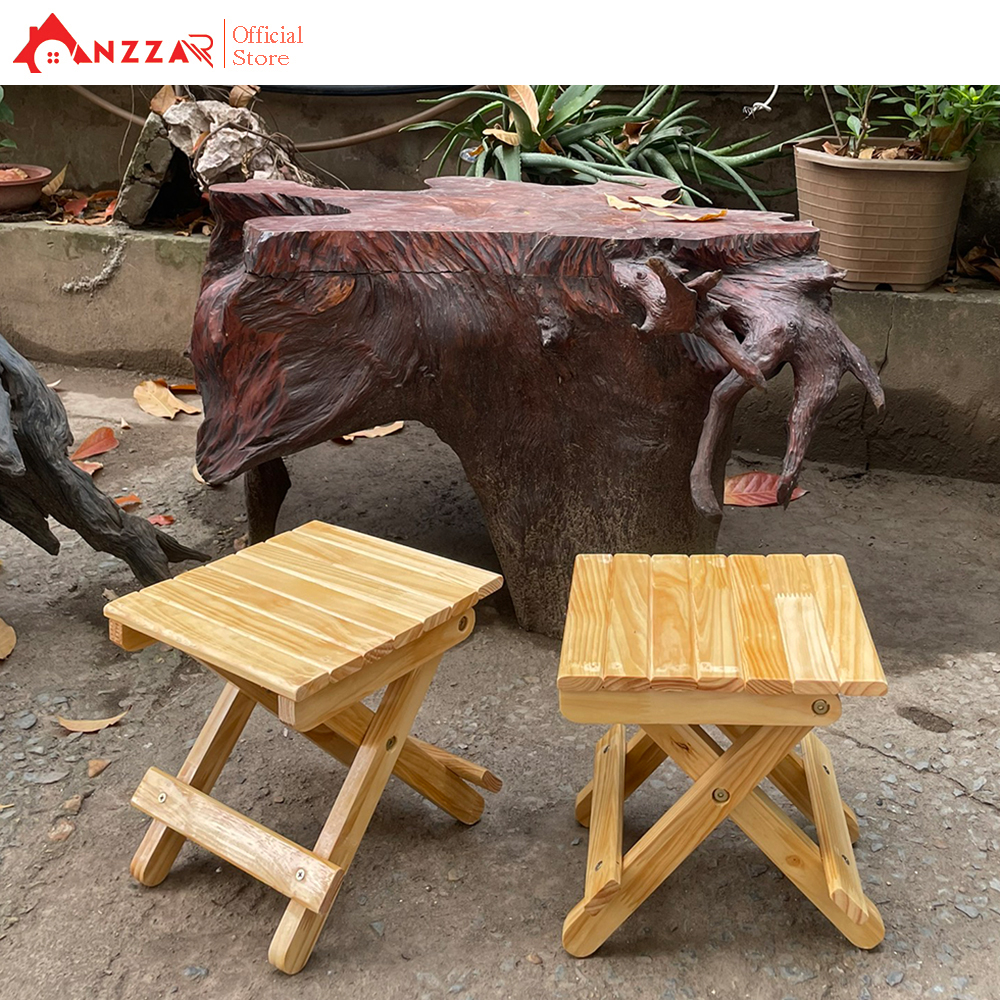 Ghế gỗ gấp gọn mini, ghế ban công ngoài trời, dã ngoại, du lịch GG-02