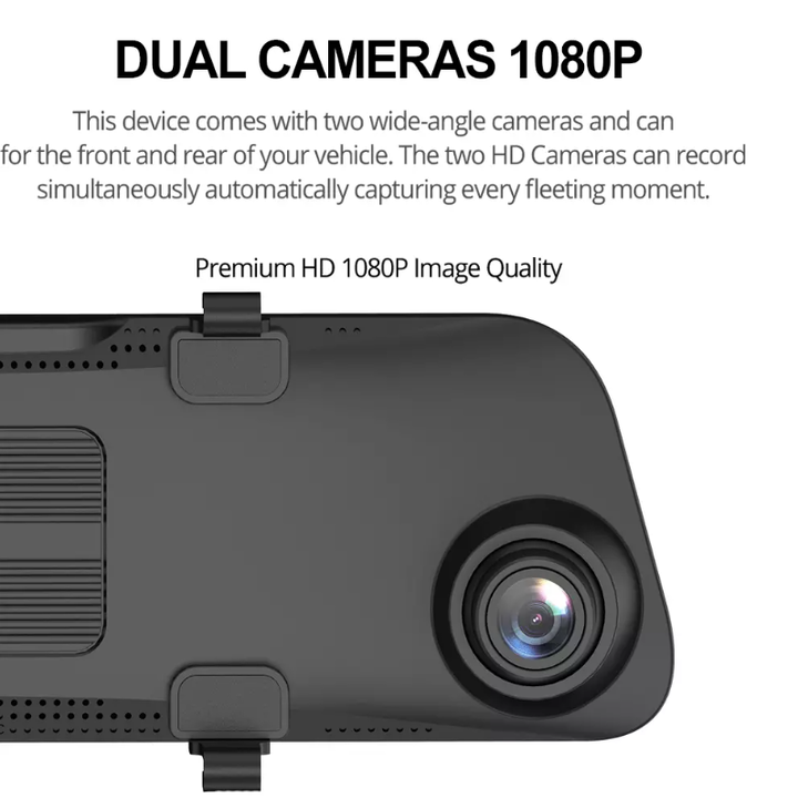 Camera hành trình gương ô tô nhãn hiệu Whexune D50 tích hợp 4G, Wifi màn hình cảm ứng 12 inch - Hàng Nhập Khẩu