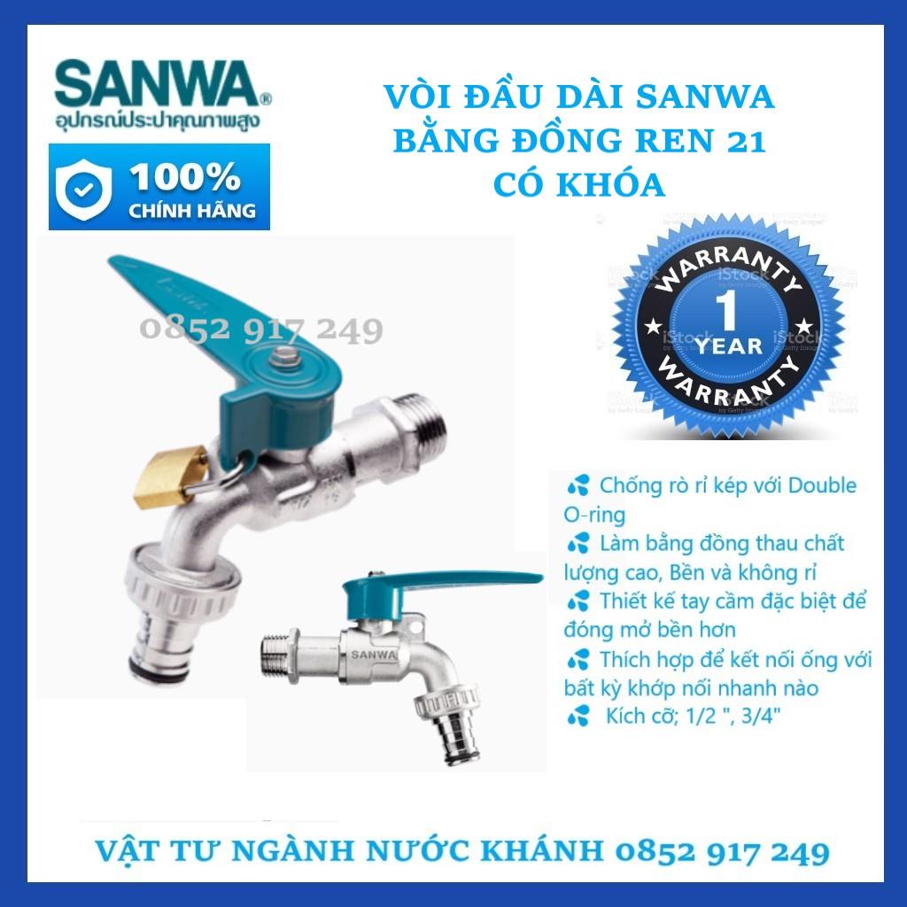 Vòi nước đầu dài có khóa Sanwa CKT15L , có xuất hóa đơn VAT