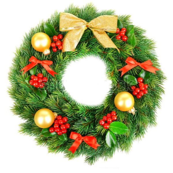 Decal vòng nguyệt quế noel 4 PK569