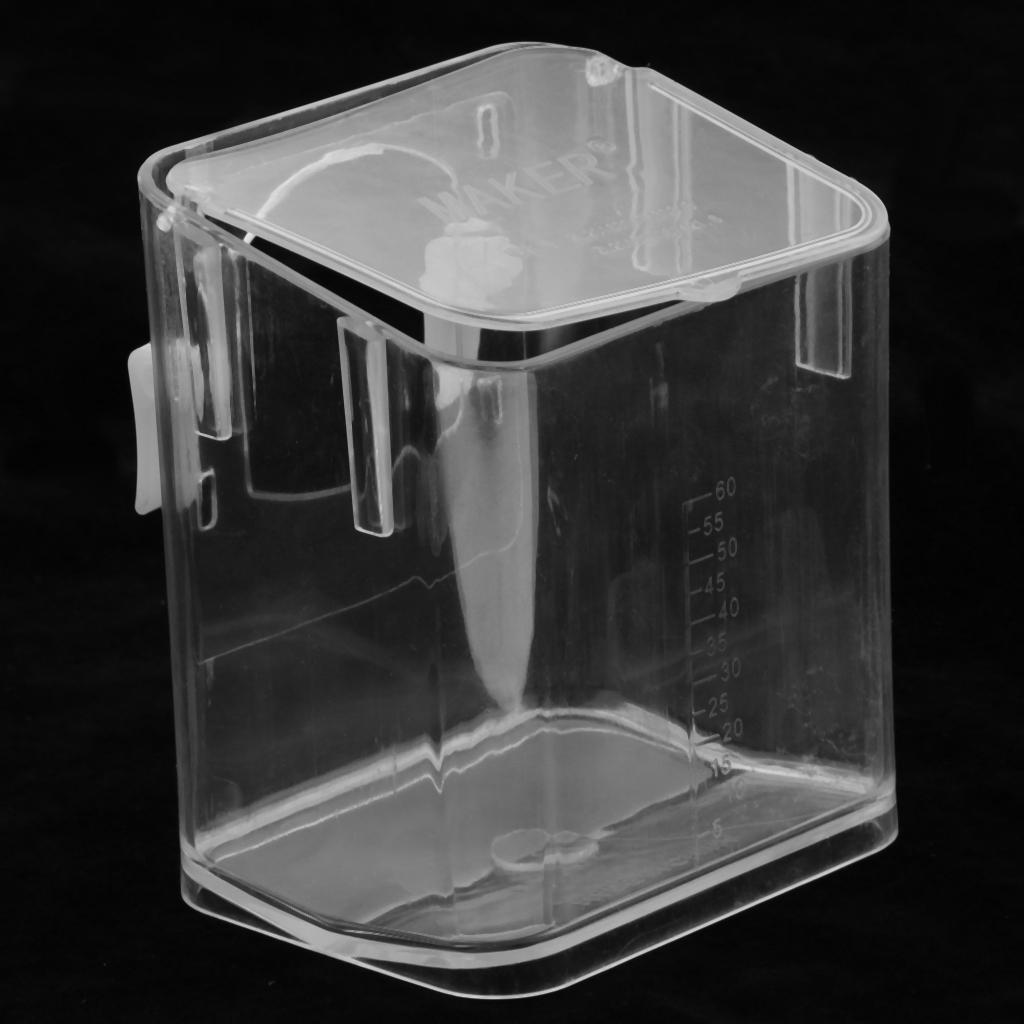Pet bird acrylic feeder storage parrot cage hanging pet