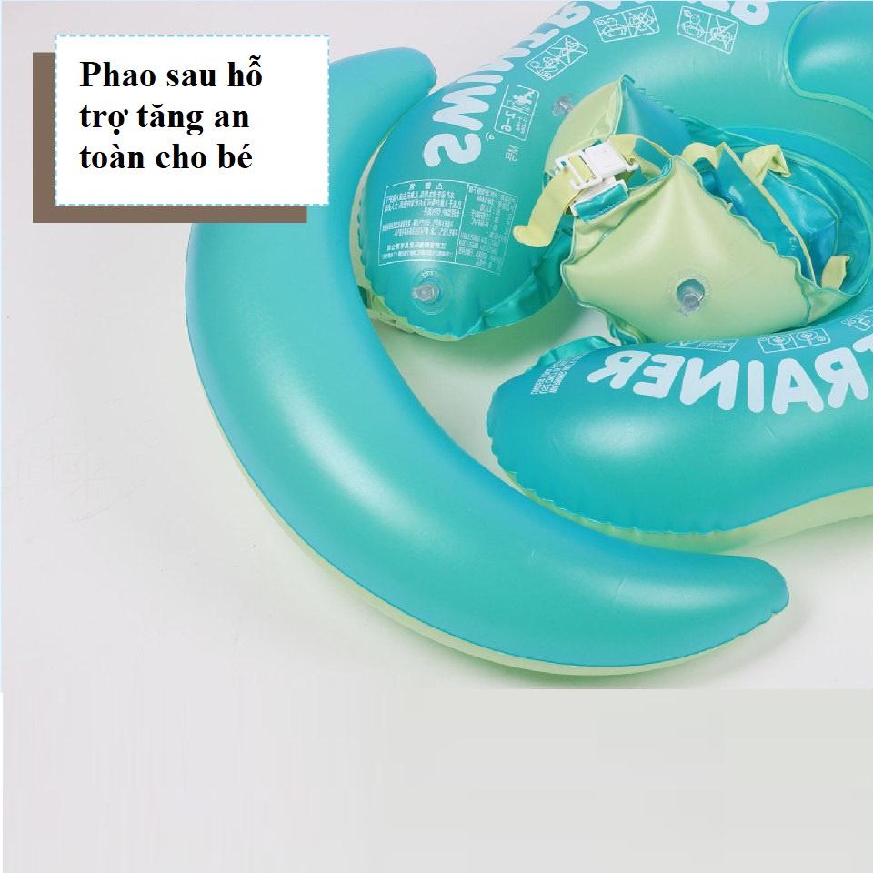 Phao Bơi Cho Bé Chống Lật Từ 0-6 Tuổi Mẫu ABC Xanh Lá - Trơn