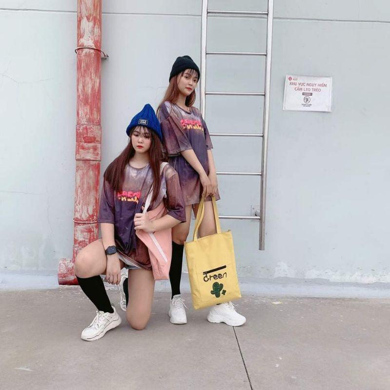 Áo thun unisex bigsize loang màu Freesize 60-90kg