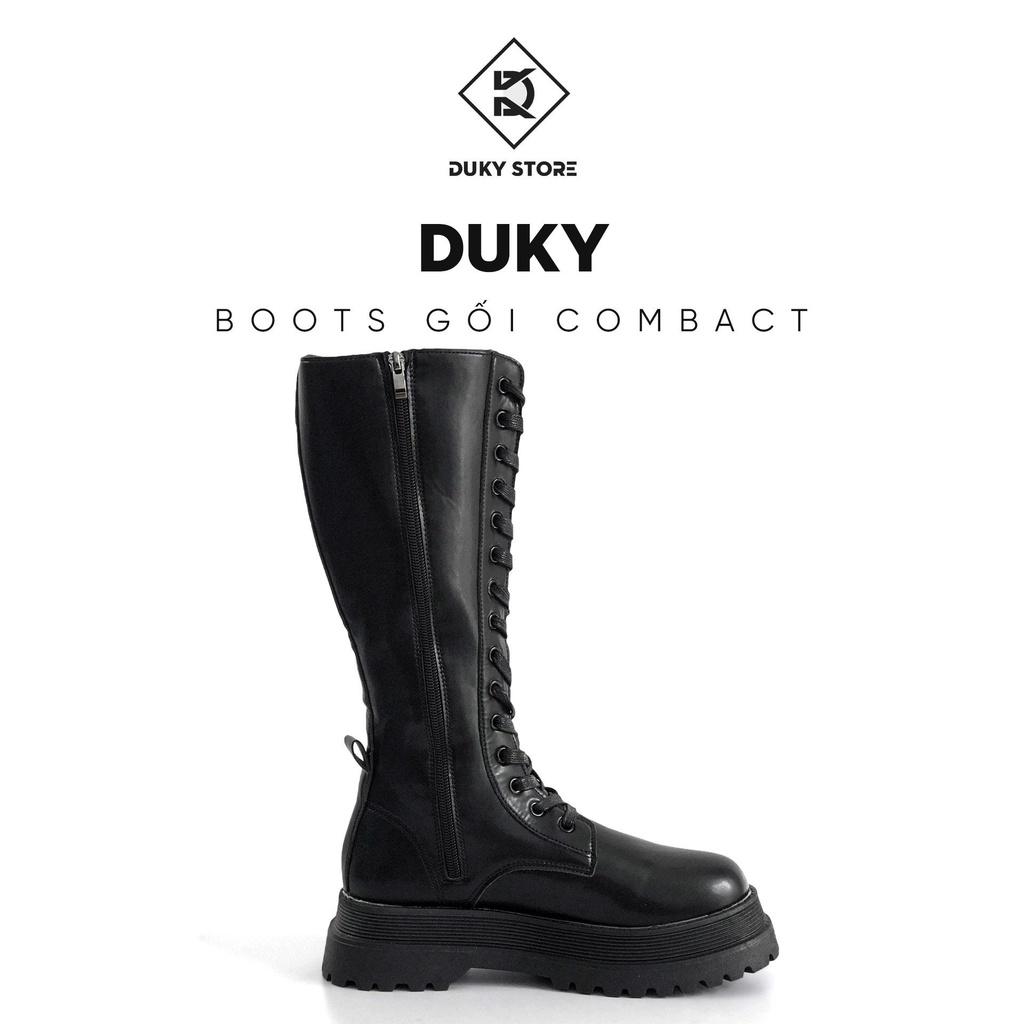 Giày boot đùi nữ combact phong cách trẻ trung hàng có sẵn - Duky Store