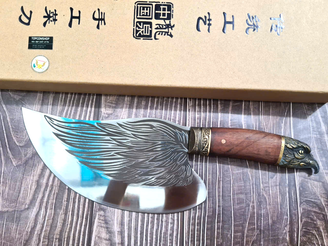 DAO BẾP - DAO THÁI CẮT HOA VĂN KHÂU ĐỒNG MÃ  A7 DT159 NT topcomshop vn