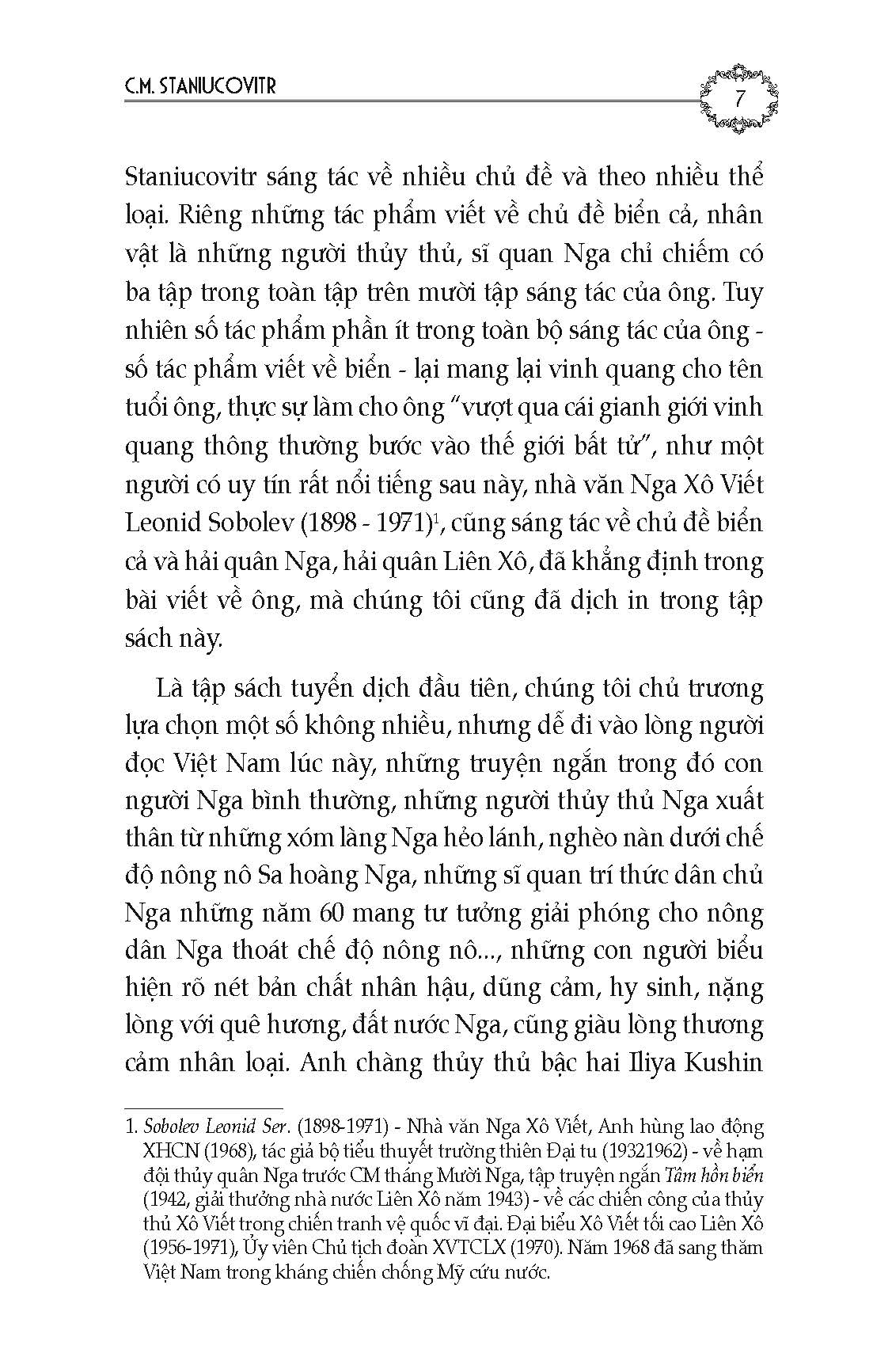 Một Cuộc Chạy Trốn - Tuyển tập truyện ngắn Nga - Tác giả Constantin Staniukovic; Thúy Toàn tuyển dịch