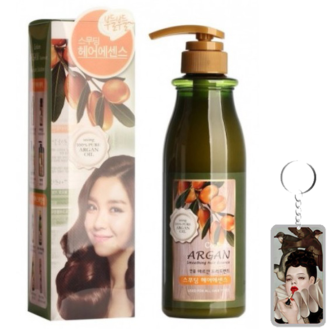 Tinh chất dưỡng tóc argan tạo kiểu tóc mềm Confume Smoothing Hair Essence 500ml tặng móc khóa