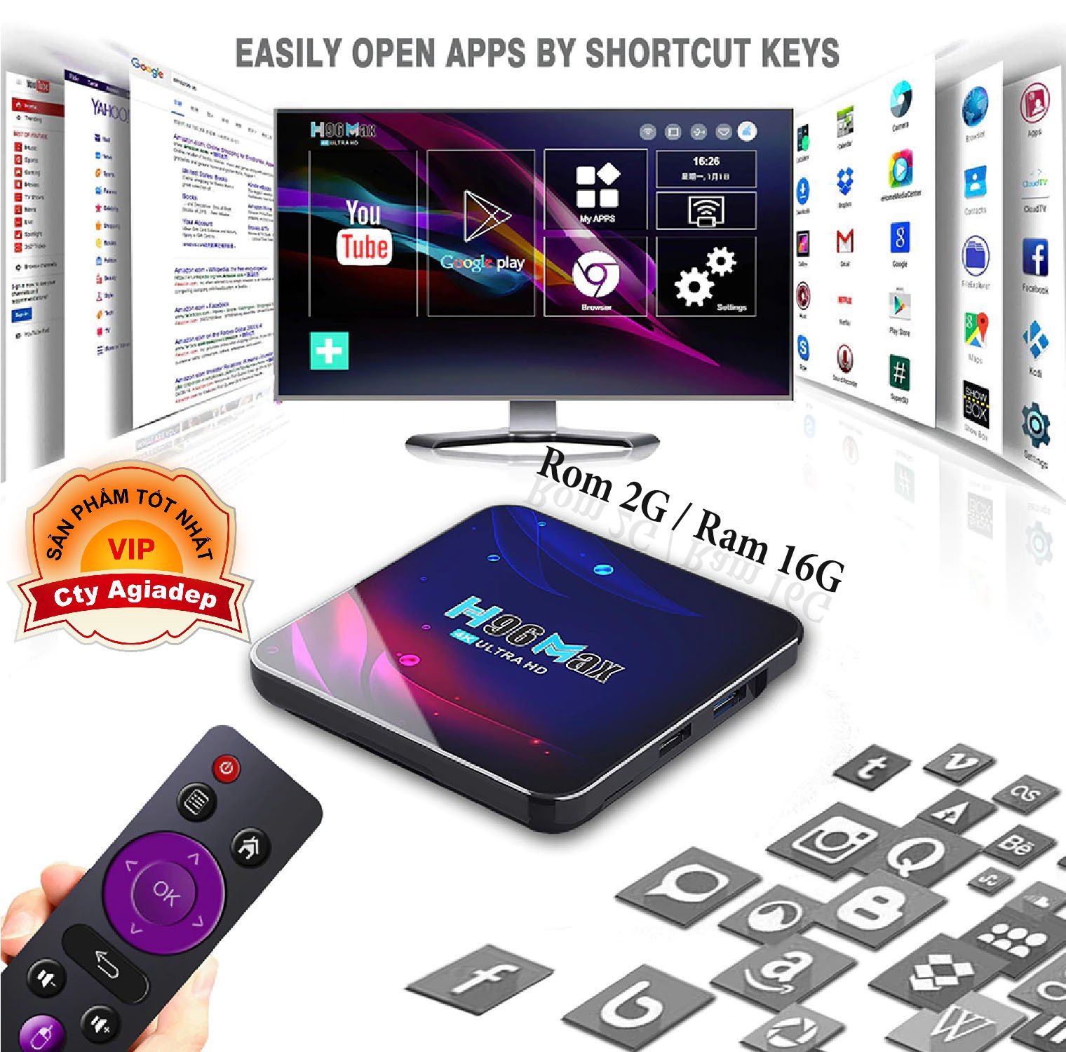 TVBOX Android 11 mới giúp Tivi kết nối internet xem youtube, truyền hình, phim