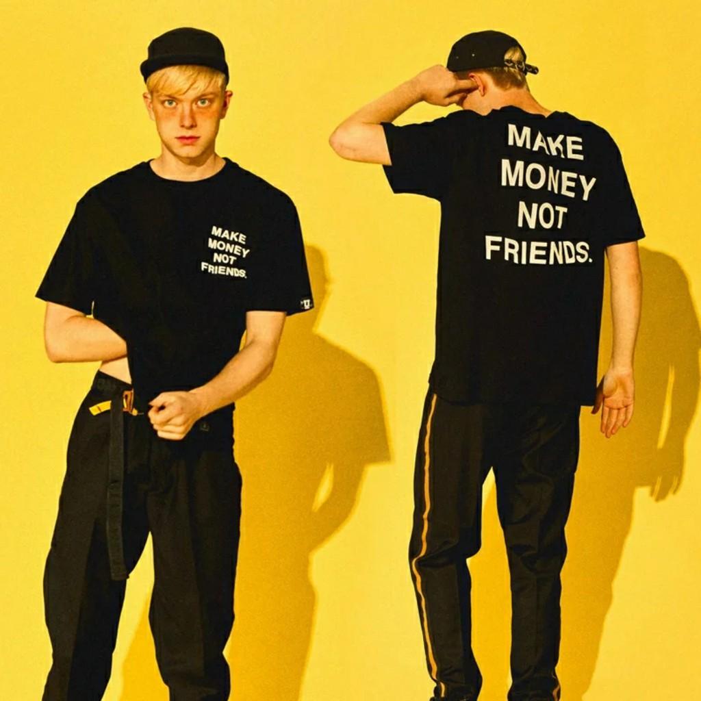 Áo thun Stee nam tay lỡ unisex form rộng overtee MAKE MONEY chất vải cotton xịn Ngaushop Trumunisex aothununisex