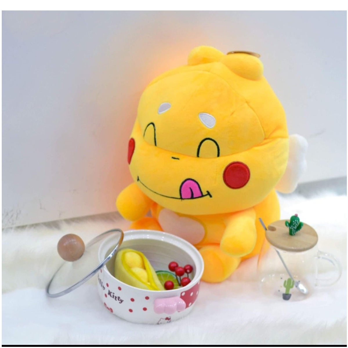 Thú bông Qoobee lông mịn ngồi