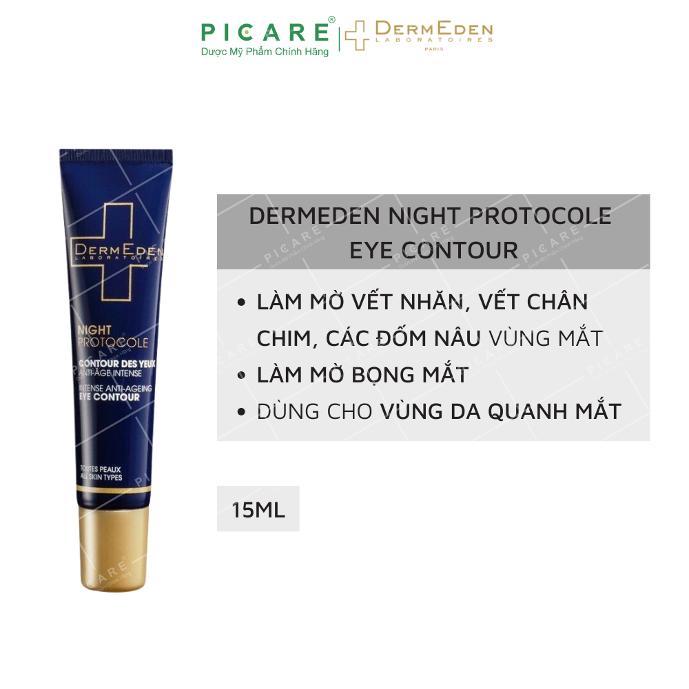 Kem Chăm Sóc Da Vùng Mắt Ban Đêm Dermeden Intense Anti - Ageing Eye Contour - All Skin (15ml)