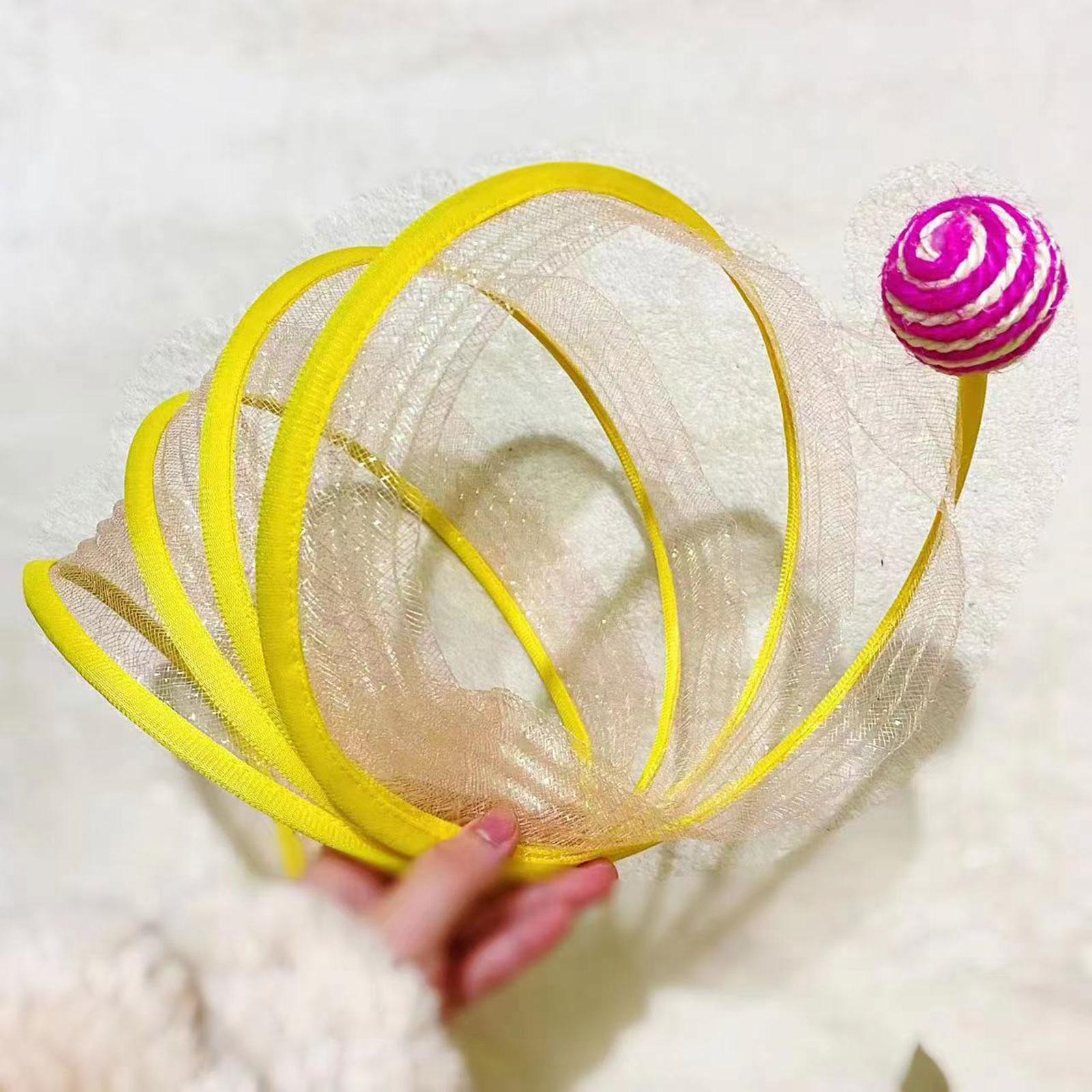 Cat Tunnel Toy Collapsible with Bell Feather Cat Toys for Small Animals Play