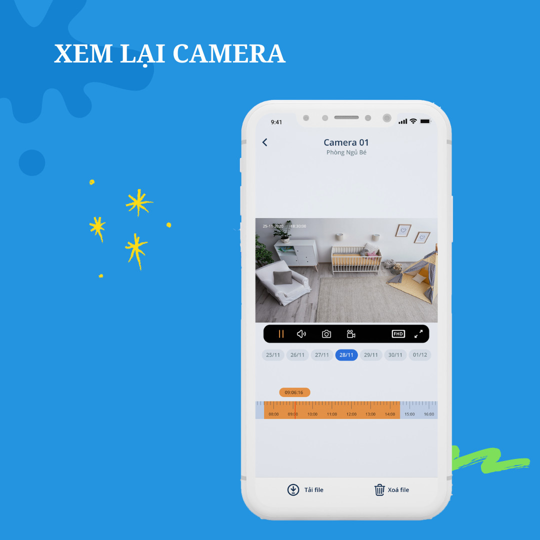 Camera IP Wifi VNPT Technology ONE HOME HVIP01 xoay 360 quan sát rõ ngày và đêm kèm thẻ nhớ hàng Việt Nam