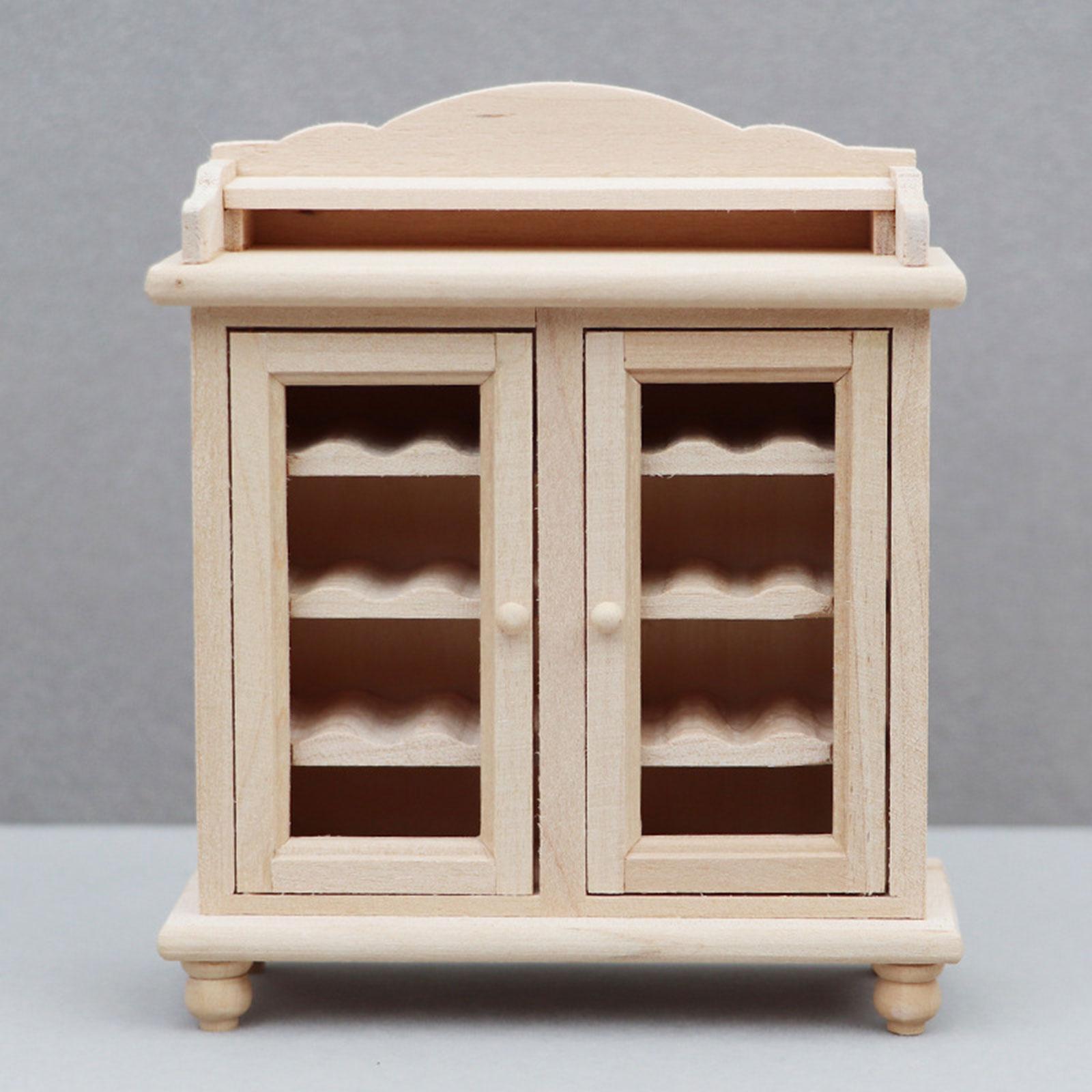 1:12 Scale Dollhouse Bookshelf 1/12 Dollhouse Bookcase Cabinet for Dollhouse