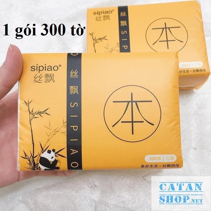 KHĂN GIẤY COMBO 10 KHĂN GIẤY GẤU TRÚC SIPIAO SIÊU DAI, VỆ SINH, AN GD264-KHANGIAY