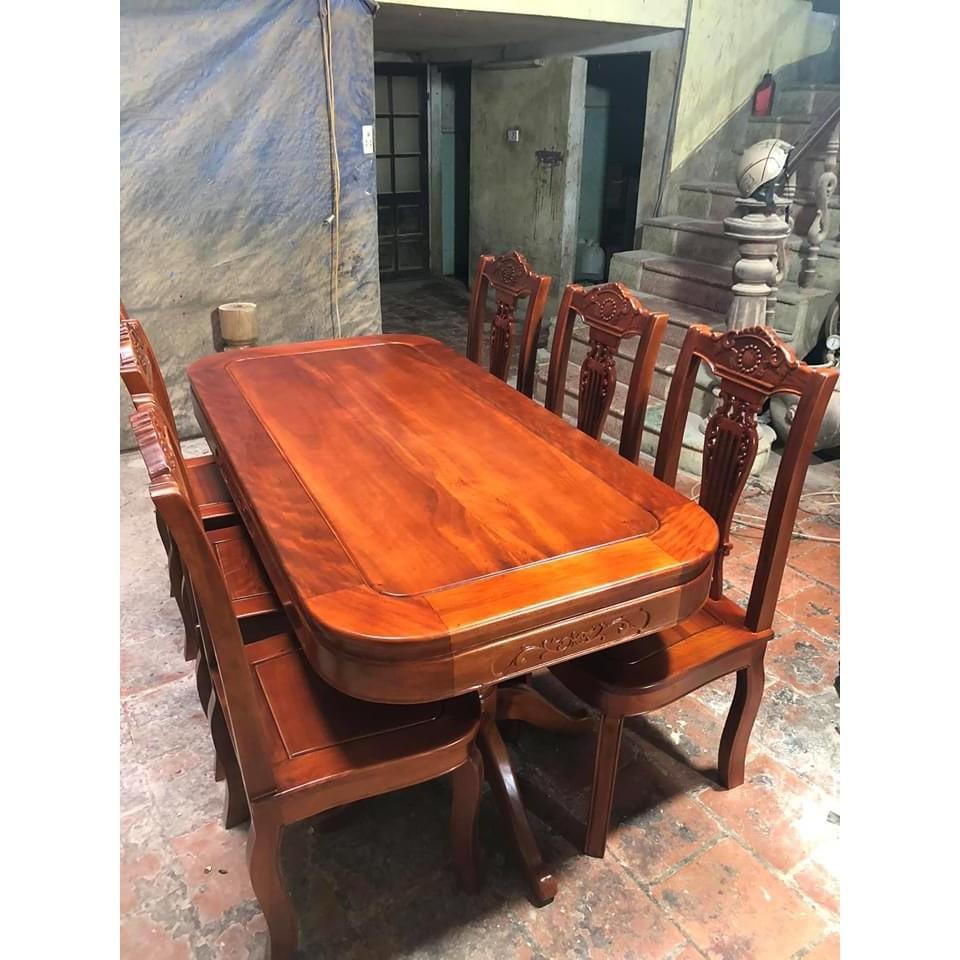 Bộ bàn ghế phòng ăn gỗ xoan đào