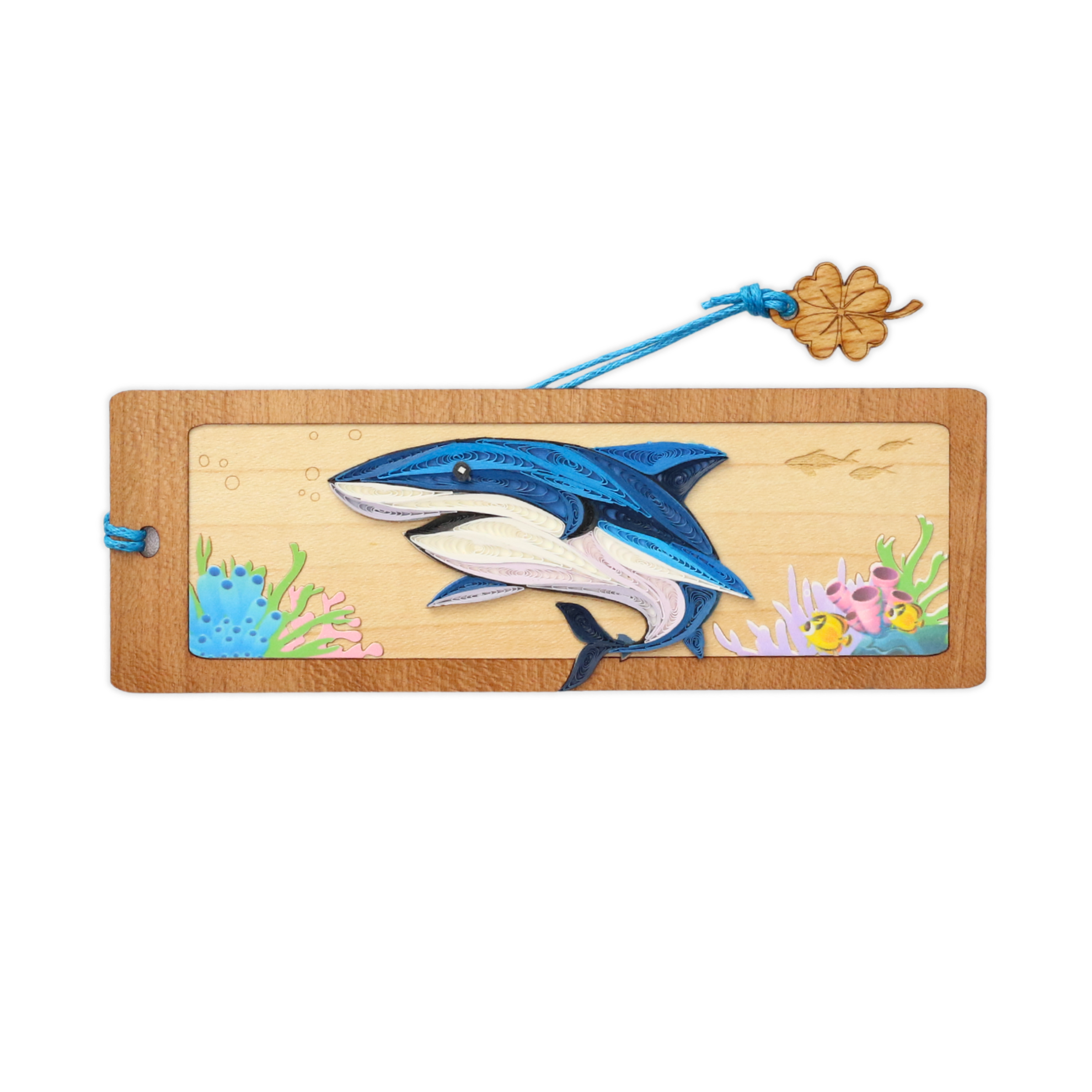 Bookmark Giấy Xoắn Nghệ Thuật - Cá Mập Xanh - Animals- Việt Net