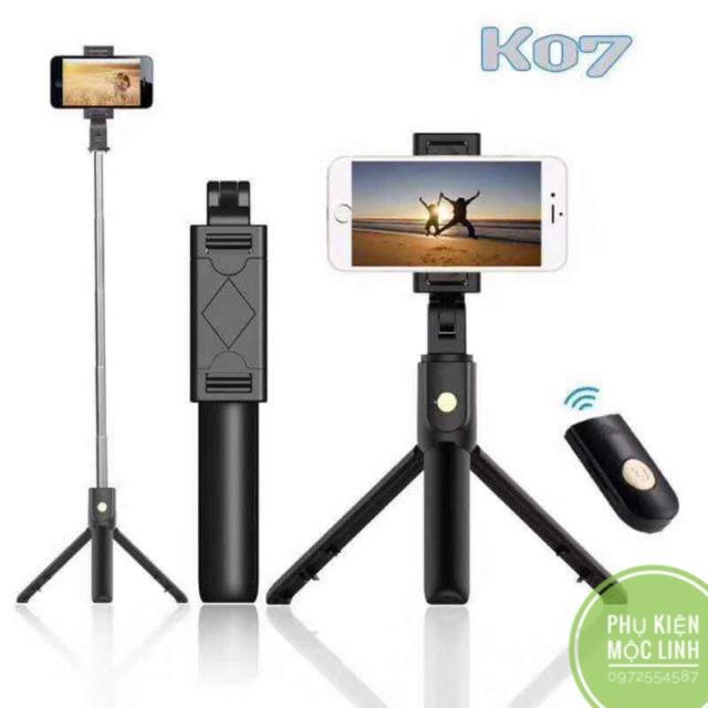 Gậy chụp hình kiêm Tripod 3 chân + Nút bluetooth K07