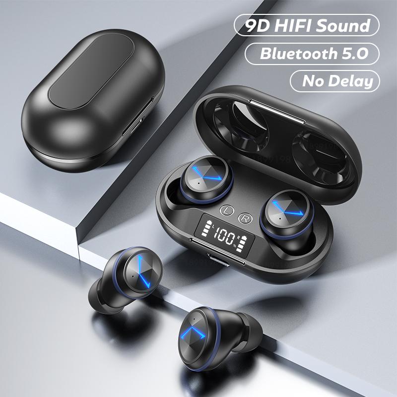 Tai Nghe Không Dây TWS Bluetooth 5.0 Thông Minh Loại Bỏ Tiếng Ồn Thể Thao Chống Thấm Nước Tai Nghe Tai Nghe Nhạc Có Micro