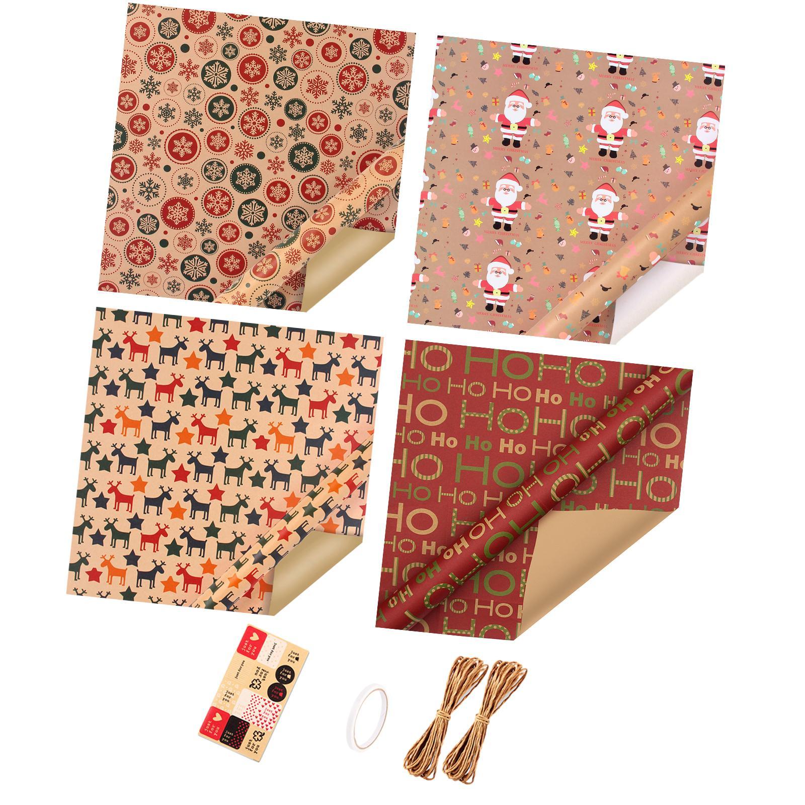Christmas Wrapping Paper Classic DIY Supplies for Thanksgiving Party Wedding