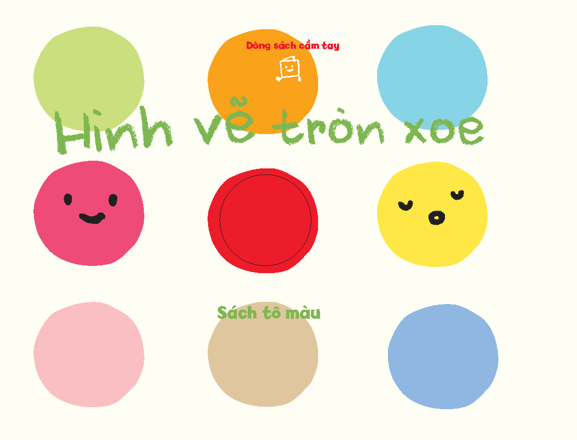 Sách - Dtpbooks - Hình Vẽ Tròn Xoe - Tủ sách vui để học - Sách tô màu - Dòng sách cầm tay