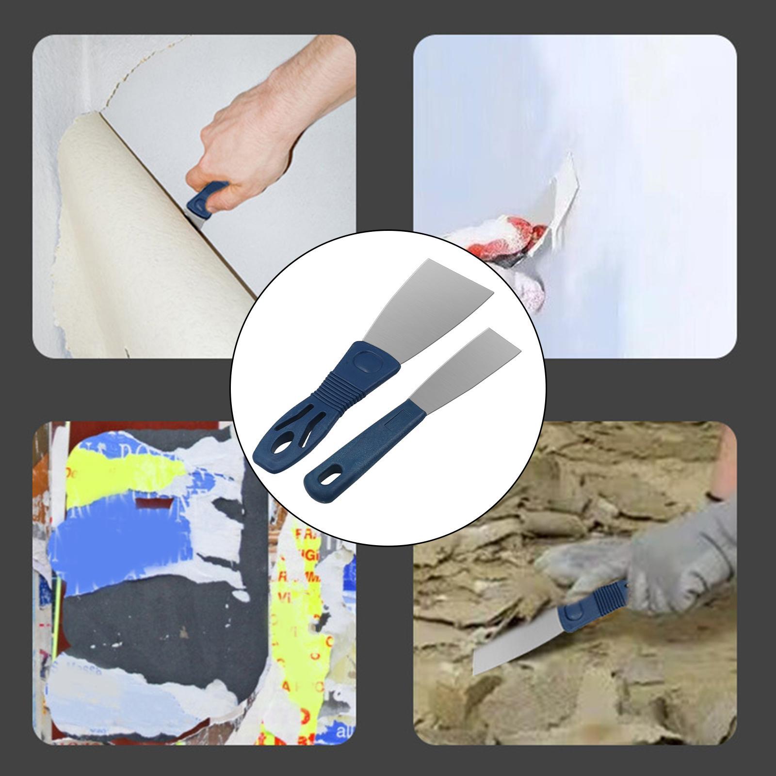 2Pcs Putty  Set High Carbon Steel 1 in and 2 in for Removing Wallpaper