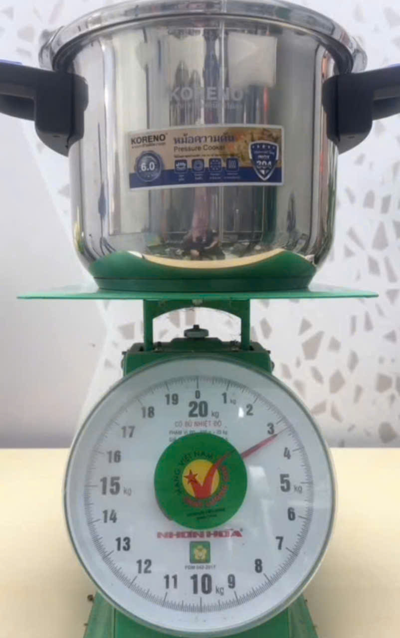 Nồi áp suất inox 304, chống nổ, dùng cho bếp từ bếp ga bếp hồng ngoại dung tích 6 lít và 8 lít hàng chính hãng