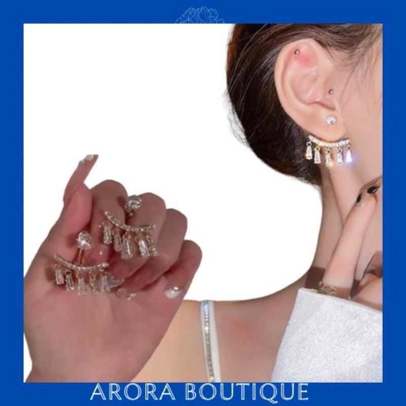 Hoa tai đính đá 5 giọt nước - Arora boutique