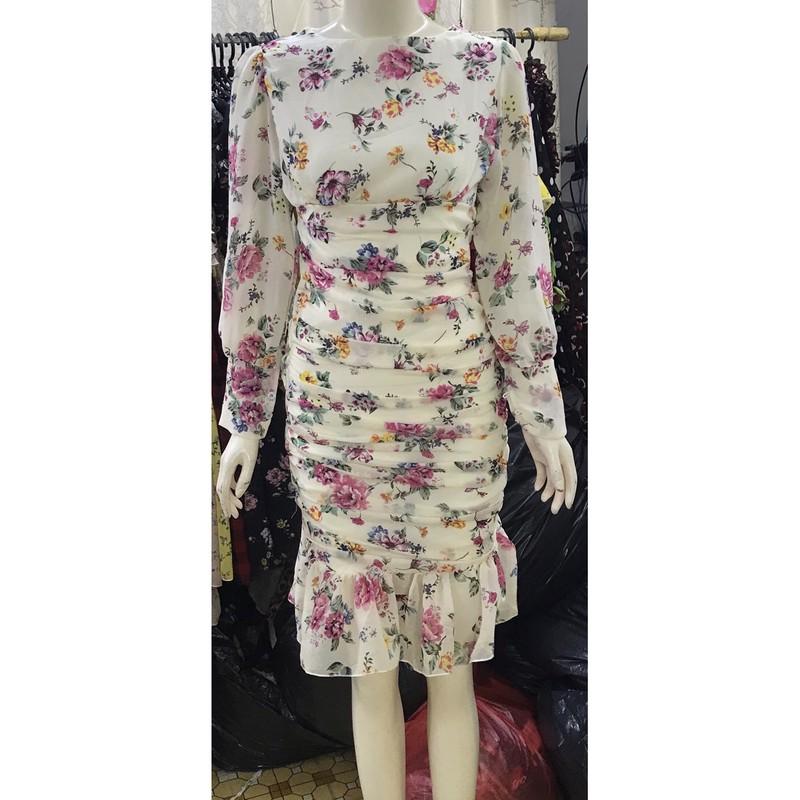 Đầm body voan hoa thanh lịch