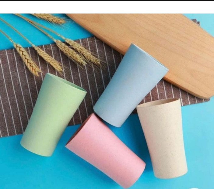 Cốc Lúa Mạch Chịu Nhiệt An Toàn - Dùng Uống Nước, Đánh Răng, Đựng Bút - Nhựa An Toàn
