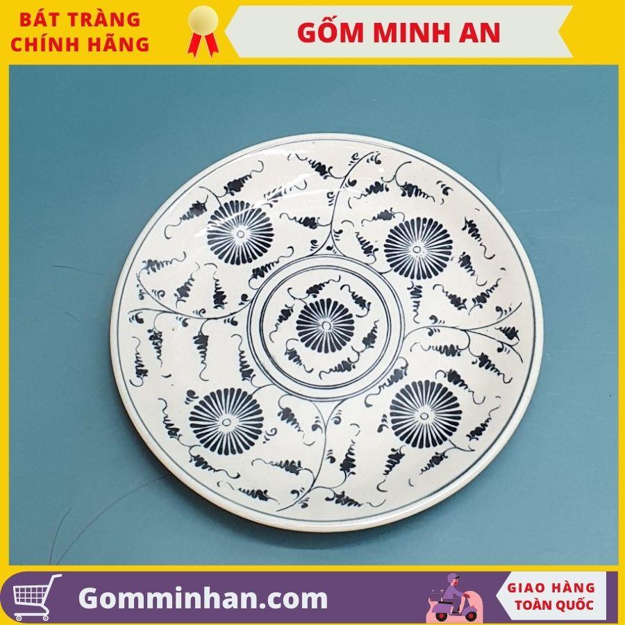 Tô sứ ăn phở gốm Minh An Bát Tràng vẽ tay thủ công Tô 18cm, đĩa đường kính 20cm