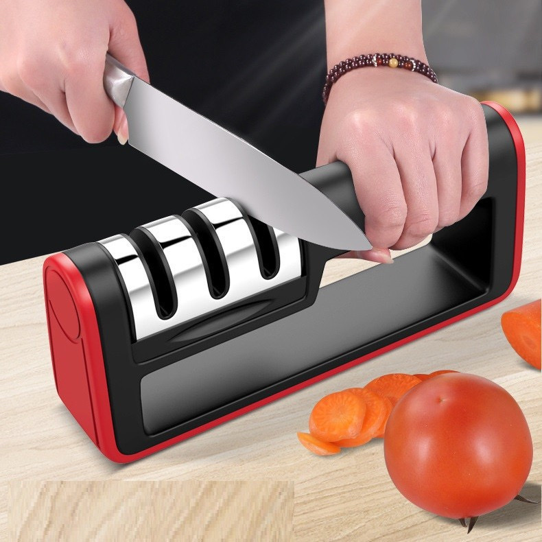 Dụng cụ mài dao , kéo đa năng 3 rãnh sắc bén ,máy mài dao bằng tay 3 cấp độ siêu tốc ,chất liệu thép không gỉ  , đáy nhám chống trượt  ,thiết kế tay cầm bằng nhựạ giúp cầm dễ dàng , an toàn nhanh và tiện dụng
